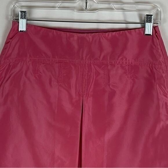 J‎ Crew 100% Silk Pink Skirt With Center Pleat BarbieCore NWOT Size 0 - Picture 2 of 9